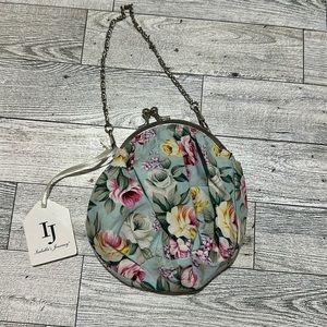 Isabella's Journey floral blue coin purse new